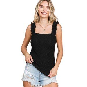 FINAL ONE 🔥Ruffle Strap Tube Top in Black Size L‎